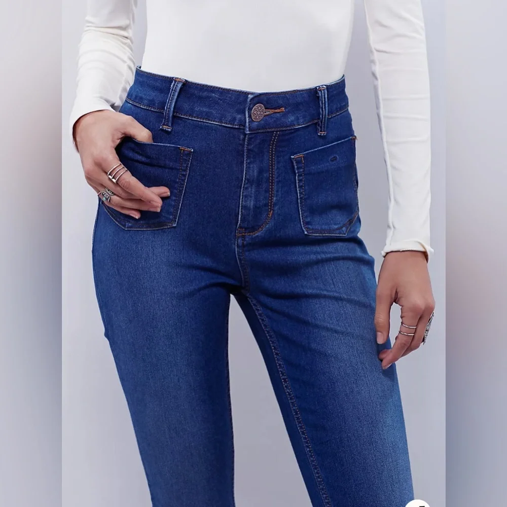 Free People Jeans 30 Beverly High Rise Skinny Women's‎ Patch Pockets